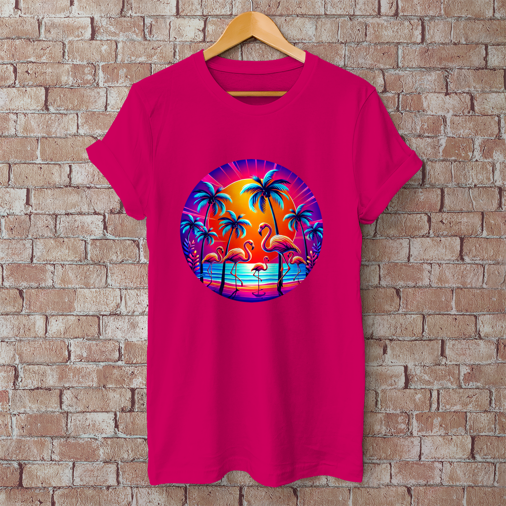 Herren T-Shirt "Flamingo & Palmen"