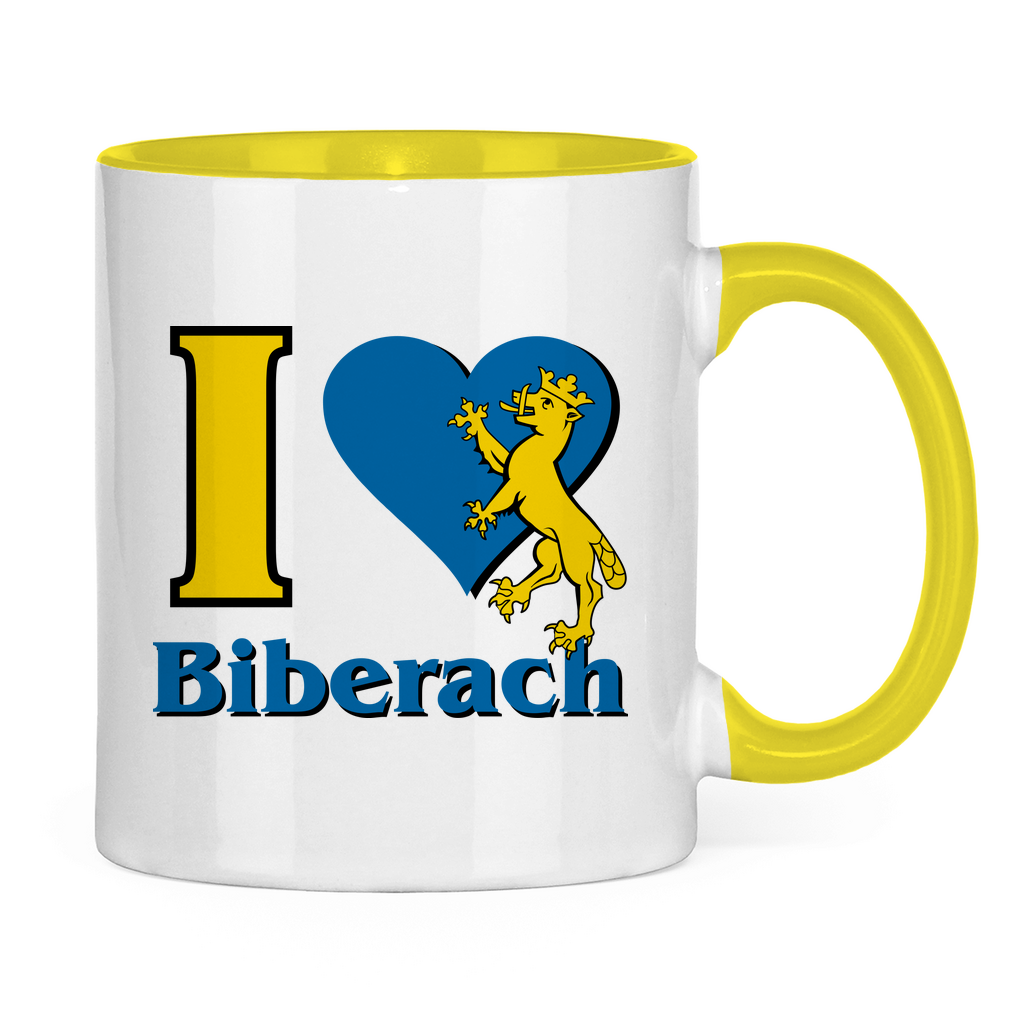 Kafee Tasse I Love Biberach gelb
Tolles Geschenk für jeden Biberacher
