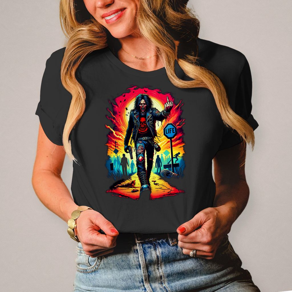 Damen T-Shirts mit "Zombie life"