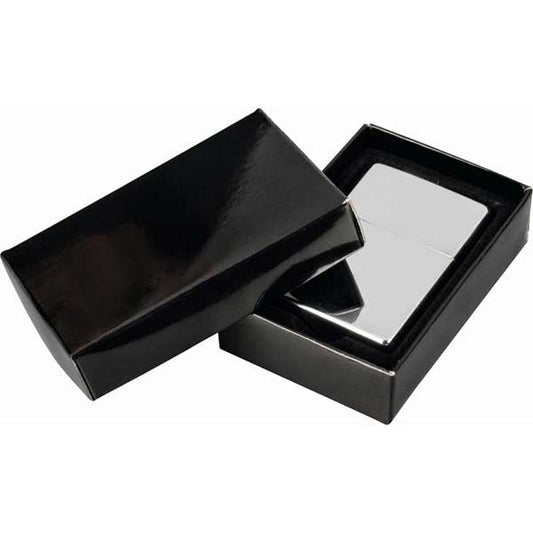 Metall Benzin Feuerzeug glänzend polliert, Biker, Outdoo, Camping in Geschenkbox