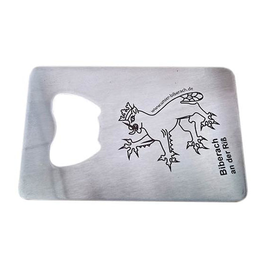Flaschenöffner kreditkarte mit Lasergravur