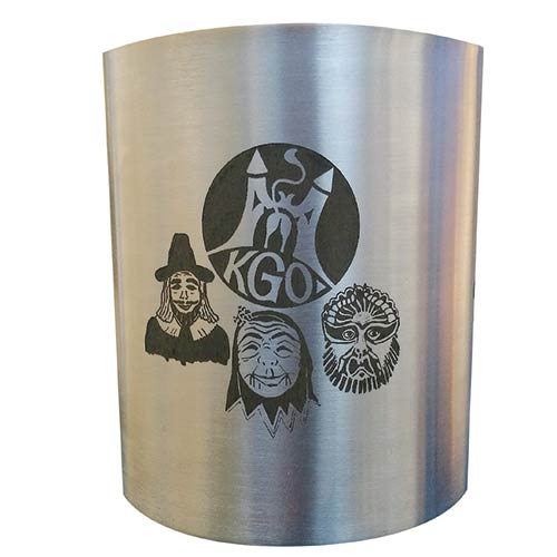 Edelstahlbecher mit klassischer Lasergravur jdeal für Fasnet, Narren, Party, Karneval, outdoor, camping