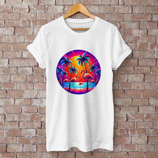 Herren T-Shirt "Flamingo & Palmen"
