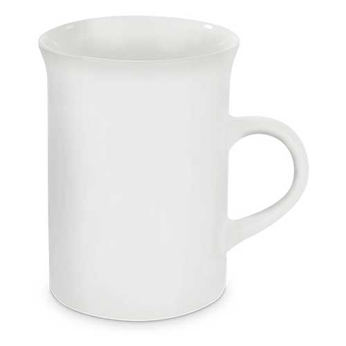 Feine Porzelantasse in weiß in klassischer ausführung