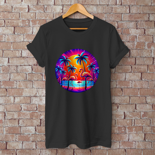 Herren T-Shirt "Flamingo & Palmen"
