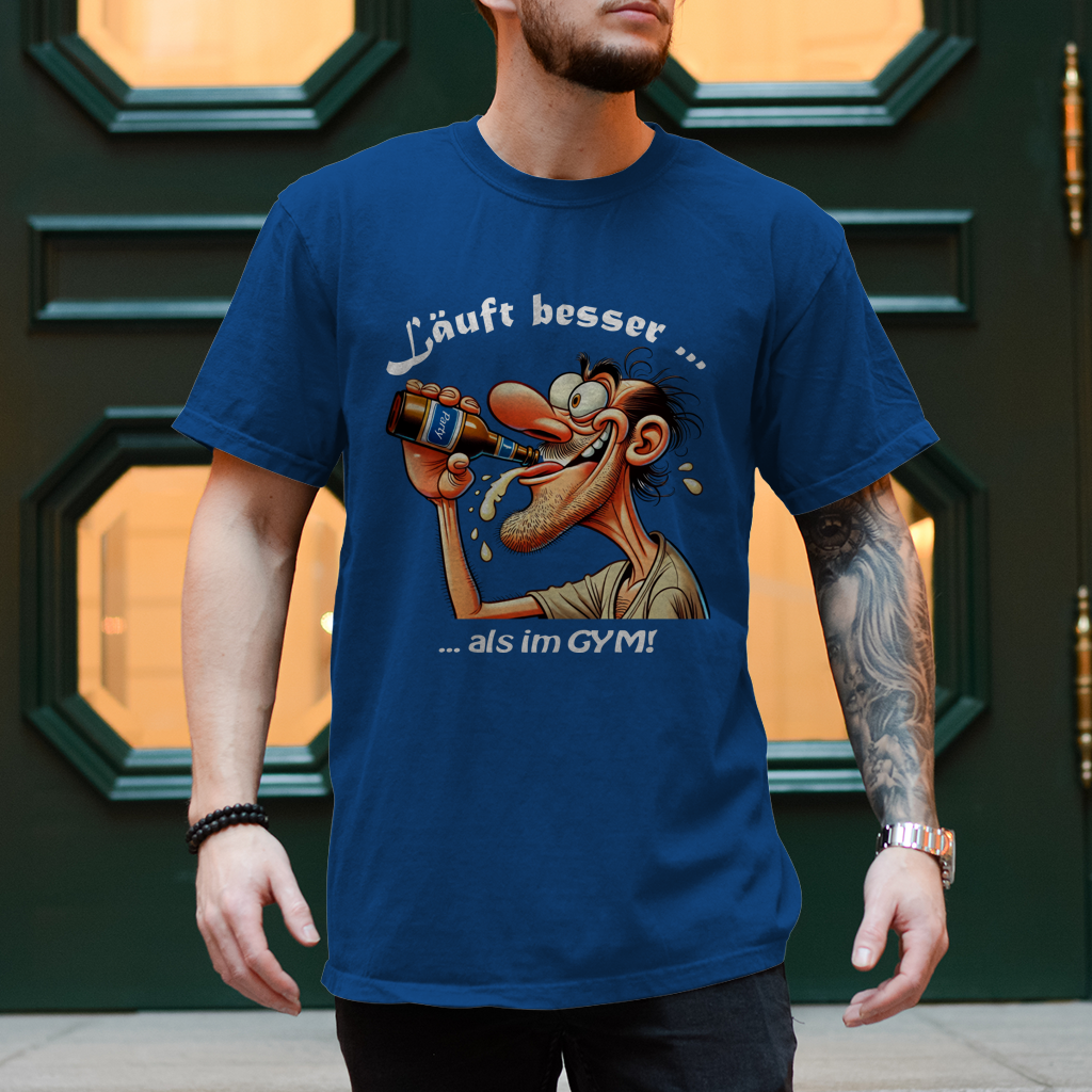 Herren T-Shirt Läuft besser als im GYM