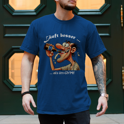 Herren T-Shirt Läuft besser als im GYM