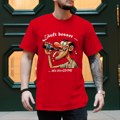 Herren T-Shirt Läuft besser als im GYM