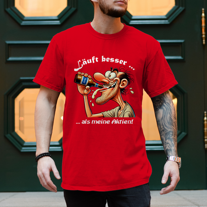 Herren T-Shirt Läuft besser als meine Aktien