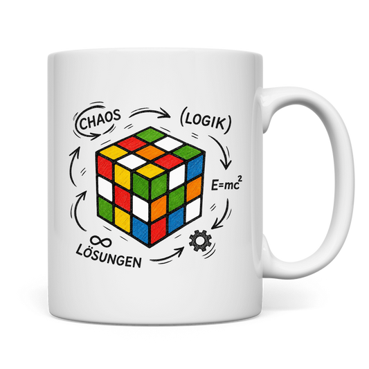 Tasse 80er Retro Würfel