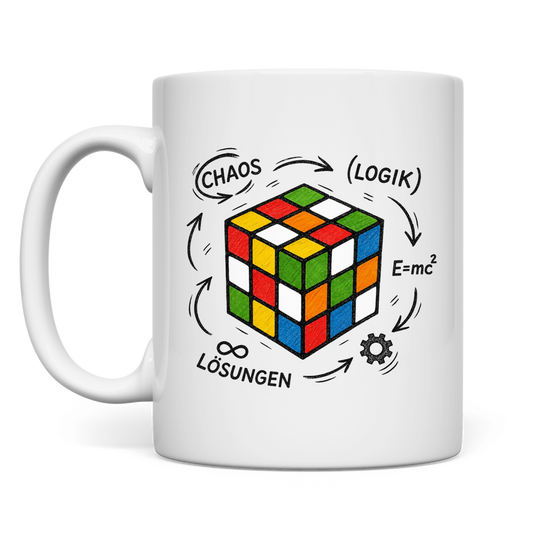 Tasse 80er Retro Würfel