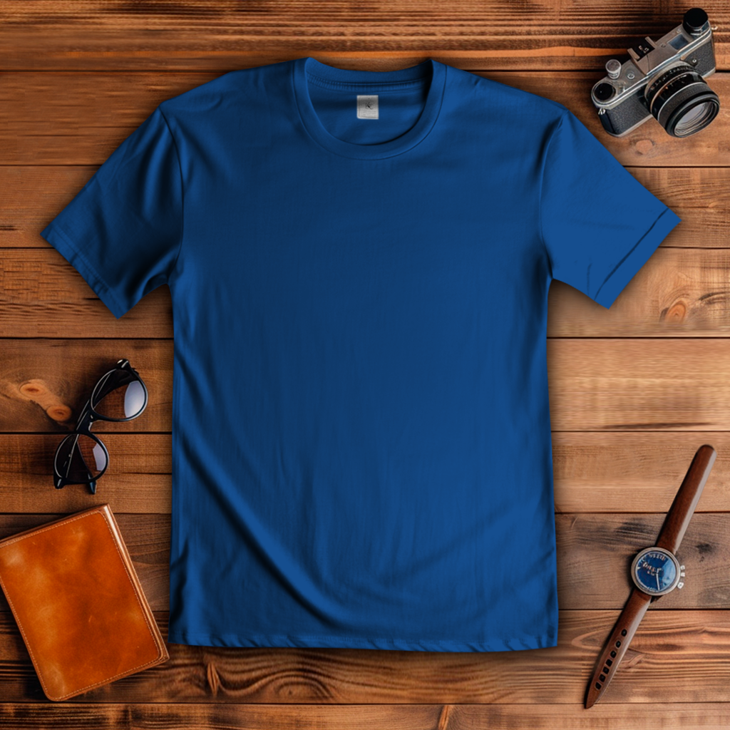 T-Shirt Wolf auf Felsen im Mondschein