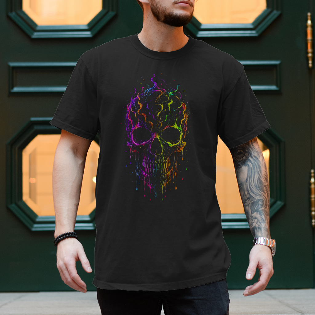 T-Shirt „Neon Skull“ – Totenkopf / Schädel Motiv