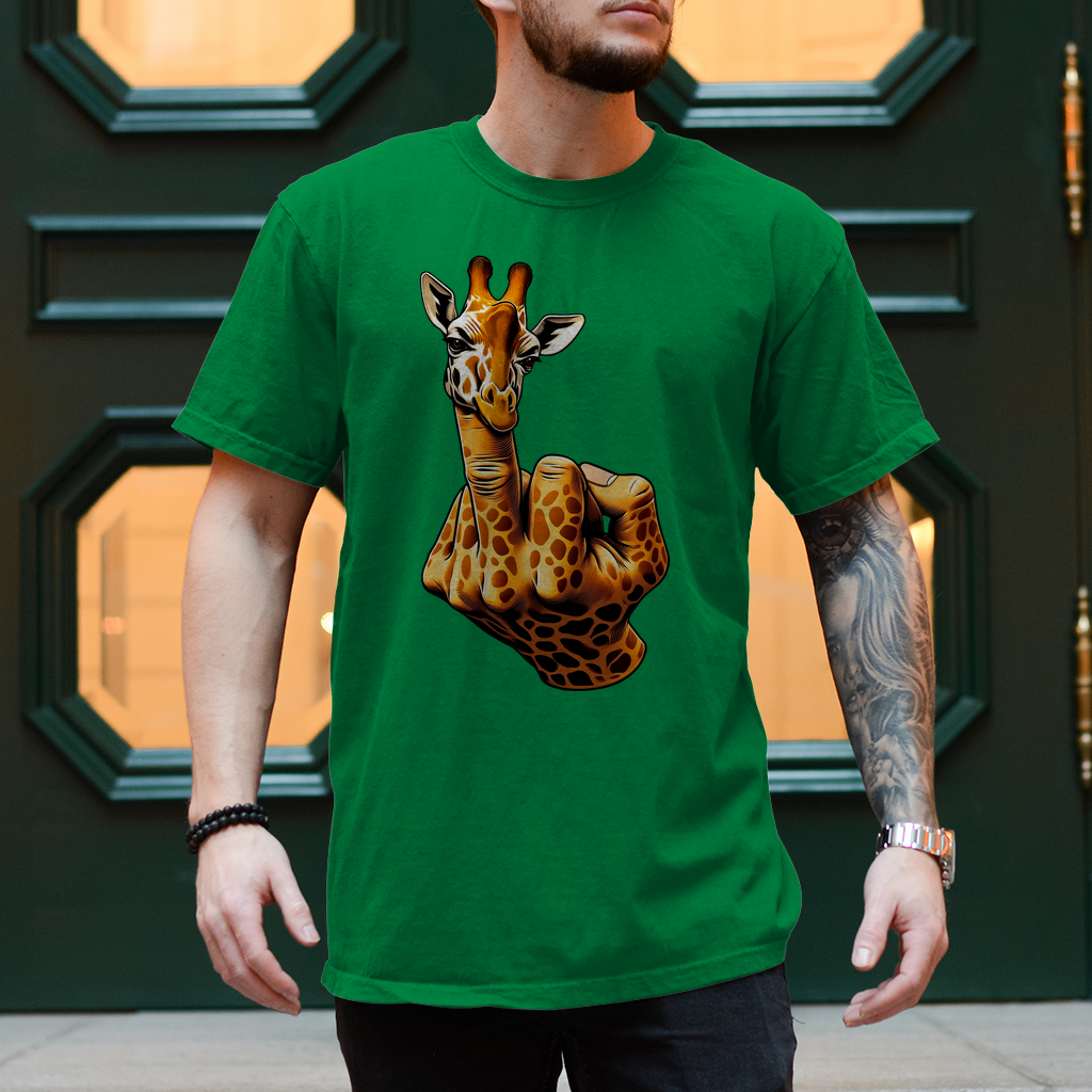 T-Shirts mit "Giraffe Mittelfinger"