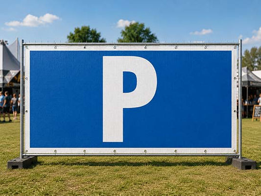 Banner Wegweiser Parkplatz