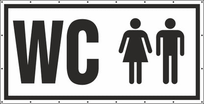 WC Damen Herren Banner Schild