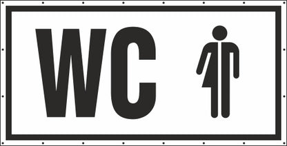 WC Unisex Gender neutral Banner Schild