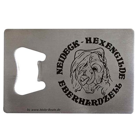 Flaschenöffner scheckkarte mit Lasergravur