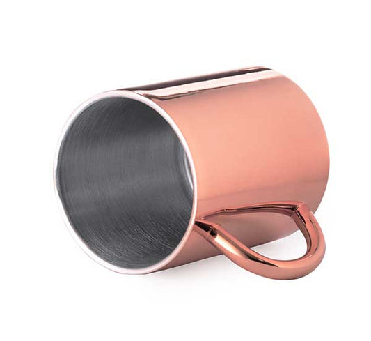 Fasnetsbecher kupfer glänzend auch mit Deckel erhältlich.