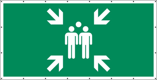 Sammelstelle Banner Schild