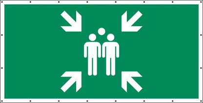Sammelstelle Banner Schild