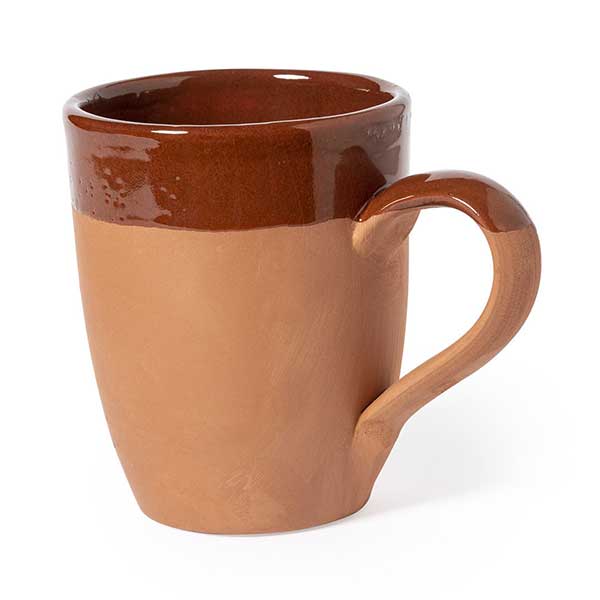 Tasse aus Ton sieht aus wie Handgetöpfert, halb glasiert für tolle optik