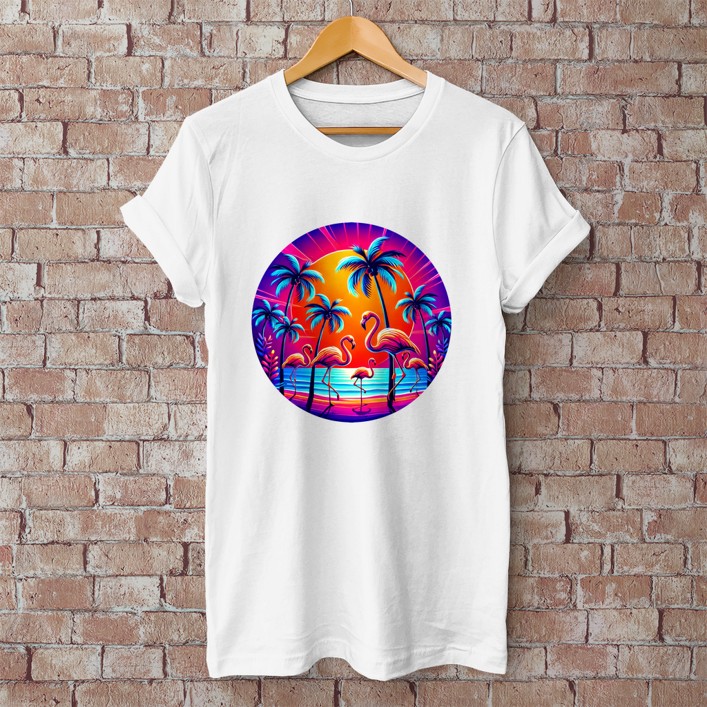 Herren T-Shirt "Flamingo & Palmen"