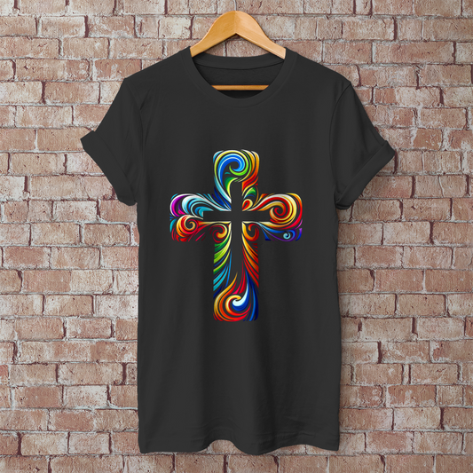 Herren T-Shirt "Buntes Kreuz"