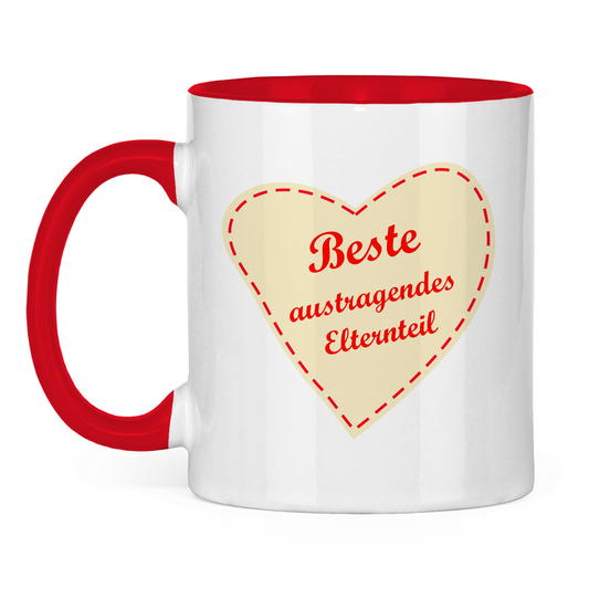 Muttertag Beste Austragendes Elternteil Tasse aus Keramik