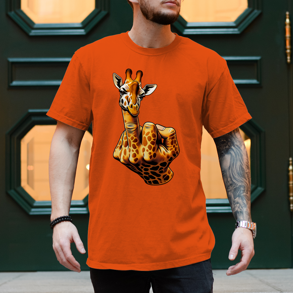T-Shirts mit "Giraffe Mittelfinger"